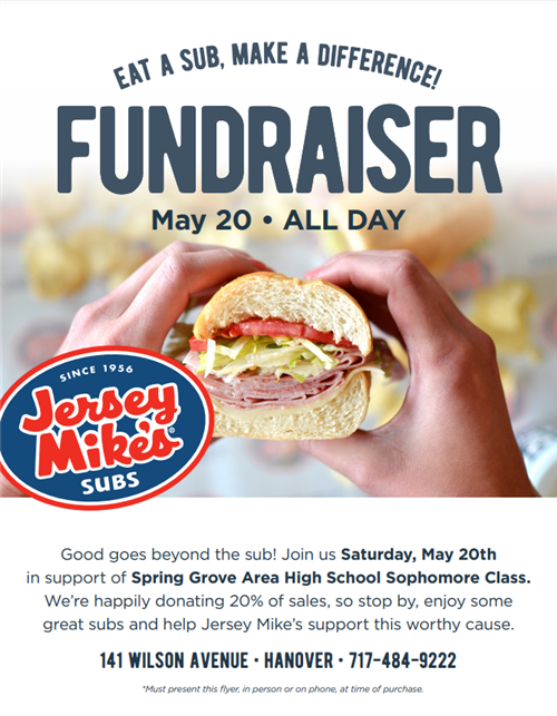 Jersey Mikes Fundraiser 5/20/23